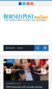 How theborneopost.com looks like on a mobile device such as an iPhone.