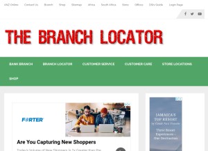 How thebranchlocator.com looks like on a tablet such as an iPad.