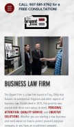 How thebryantfirm.com looks like on a mobile device such as an iPhone.