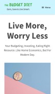 How thebudgetdiet.com looks like on a mobile device such as an iPhone.