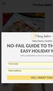 How thebusybaker.ca looks like on a mobile device such as an iPhone.