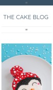 How thecakeblog.com looks like on a mobile device such as an iPhone.