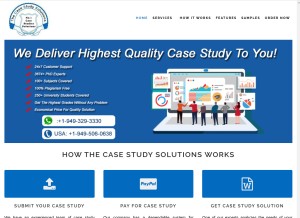 How thecasestudysolutions.com looks like on a tablet such as an iPad.