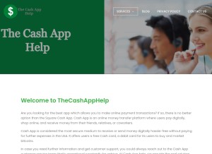 How thecashapphelp.com looks like on a tablet such as an iPad.