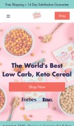 How thecerealschool.com looks like on a mobile device such as an iPhone.