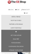 How theceshop.com looks like on a mobile device such as an iPhone.