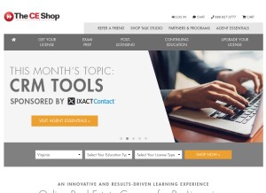 How theceshop.com looks like on a tablet such as an iPad.