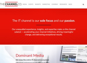 How thechannelco.com looks like on a tablet such as an iPad.