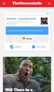 How thecinemaholic.com looks like on a mobile device such as an iPhone.