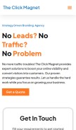 How theclickmagnet.net looks like on a mobile device such as an iPhone.