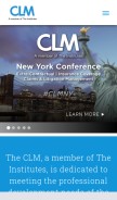 How theclm.org looks like on a mobile device such as an iPhone.
