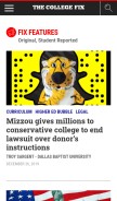 How thecollegefix.com looks like on a mobile device such as an iPhone.