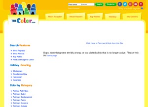 How thecolor.com looks like on a tablet such as an iPad.