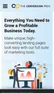 How theconversionpros.com looks like on a mobile device such as an iPhone.