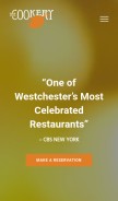 How thecookeryrestaurant.com looks like on a mobile device such as an iPhone.
