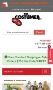 How thecostumer.com looks like on a mobile device such as an iPhone.