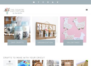 How thecountrychiccottage.net looks like on a tablet such as an iPad.