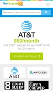 How thecoupon.co looks like on a mobile device such as an iPhone.