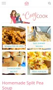 How thecozycook.com looks like on a mobile device such as an iPhone.