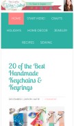 How thecraftyblogstalker.com looks like on a mobile device such as an iPhone.