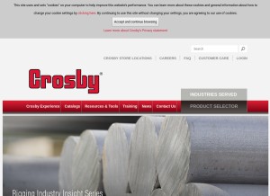 How thecrosbygroup.com looks like on a tablet such as an iPad.