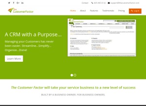 How thecustomerfactor.com looks like on a tablet such as an iPad.