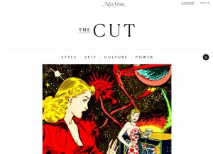 How thecut.com looks like on a tablet such as an iPad.
