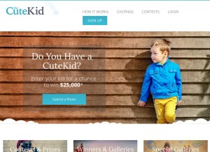 How thecutekid.com looks like on a tablet such as an iPad.