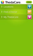 How thedacare.org looks like on a mobile device such as an iPhone.