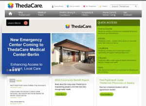 How thedacare.org looks like on a tablet such as an iPad.