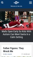 How thedad.com looks like on a mobile device such as an iPhone.