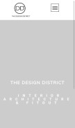 How thedesigndistrict.ae looks like on a mobile device such as an iPhone.