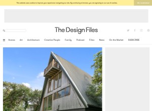 How thedesignfiles.net looks like on a tablet such as an iPad.