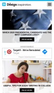 How thedesigninspiration.com looks like on a mobile device such as an iPhone.