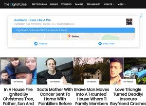 How thedigitalwise.com looks like on a tablet such as an iPad.