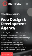 How thedigitfuel.com looks like on a mobile device such as an iPhone.