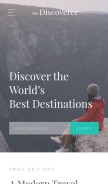 How thediscoverer.com looks like on a mobile device such as an iPhone.