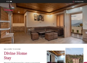 How thedivinehomestay.com looks like on a tablet such as an iPad.