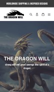 How thedragonwill.com looks like on a mobile device such as an iPhone.