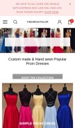 How thedresstailor.com looks like on a mobile device such as an iPhone.