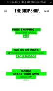 How thedropshop.net looks like on a mobile device such as an iPhone.