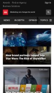How thedrum.com looks like on a mobile device such as an iPhone.