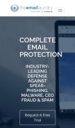 How theemaillaundry.com looks like on a mobile device such as an iPhone.