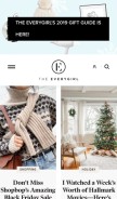 How theeverygirl.com looks like on a mobile device such as an iPhone.