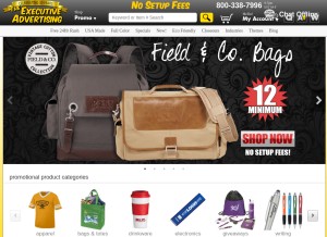 How theexecutiveadvertising.com looks like on a tablet such as an iPad.