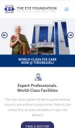 How theeyefoundation.com looks like on a mobile device such as an iPhone.
