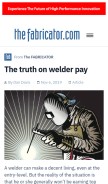 How thefabricator.com looks like on a mobile device such as an iPhone.