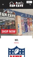 How thefancave.ca looks like on a mobile device such as an iPhone.
