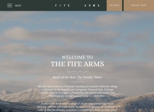 How thefifearms.com looks like on a tablet such as an iPad.