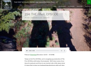 How thefirst40miles.com looks like on a tablet such as an iPad.
